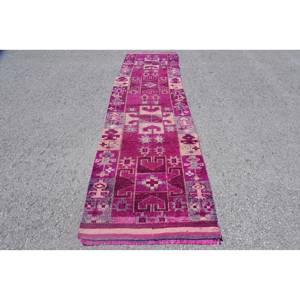 Yoruk พรมขนแกะตุรกีแนววินเทจเป็นมิตรกับสิ่งแวดล้อมพรมขนแกะขนาดกลาง3.1 x 11.7ft งานเย็บปะโบฮีเมียนดีไซน์งานเย็บปะต่อกันสำหรับห้องรับประทานอาหารน้ำยาง - Product Image 1