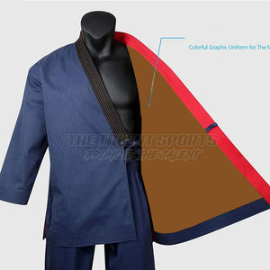 Conjunto Completo de Uniforme de Karate, Chaqueta y Pantalones para Entrenamiento de Artes Marciales, Competición, Uso Profesional, Secado Rápido, Transpirable, Alta Calidad - Product Image 6