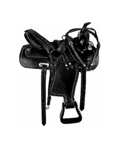 Juego de tachuelas de cuero genuino de primera calidad, monturas de carreras occidentales e inglesas para montar a caballo - Product Image 2