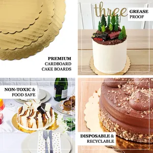 Présentoir à desserts et gâteaux en métal poli et doré de grande taille de qualité supérieure - Product Image 4