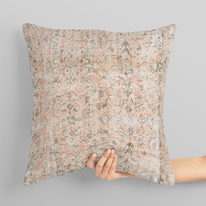 Housse de coussin imprimée à motifs floraux : Housse de coussin turque design pour la décoration de la maison, housse + insert - Product Image 1