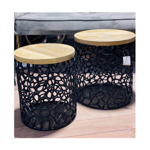 Table basse ronde en aluminium taille personnalisée moderne portable faite à la main de luxe acceptée pour les meubles de maison de salon - Product Image 5