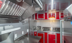 Nouvelle remorque mobile de restauration BBQ 8.5x22 rouge occultant 7x14 pour 2026, à vendre - Product Image 6