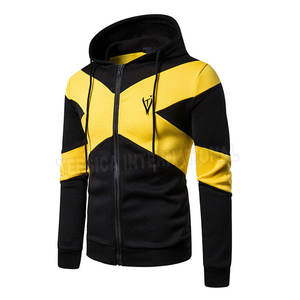 เสื้อมีฮู้ดผู้ชาย,เสื้อมีฮู้ดสีเหลืองและสีดำไซส์ใหญ่พิเศษ - Product Image 3