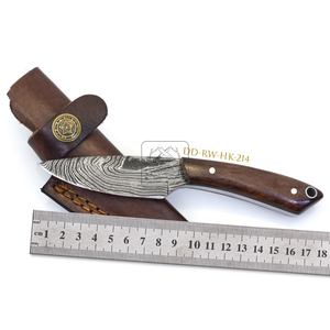 DD-RW-HK-203มีดล่าสัตว์ทำจากเหล็กดามัสกัส192ชั้นทำด้วยมือแปลกใหม่ปลอกโรสวูดพร้อมปลอกหนัง - Product Image 5