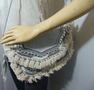 Handmade Bohemian Vintage Cotton <b>Crossbody</b> Shoulder <b>Purse</b> for Women Trendy Large Capacity Messenger Clutch Bag Zipper Portable - Product Image 2