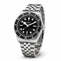 Nouvelle montre mécanique automatique pour homme avec logo personnalisé, cristal saphir, étanche 5ATM, acier inoxydable, 41 mm, OEM disponible, 153