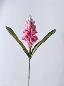 Ramo de Flores de Jacinto de Uva Tejido a Mano con Ganchillo para Decoración del Hogar, Bodas, Exteriores y Accesorios de Fotografía, Producto Terminado - Product Image 6