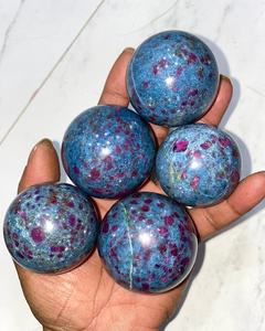 Esfera de cianita de rubí para meditación y piedra curativa, decoración del hogar, cristal y gemas, compra al por mayor de king gems - Product Image 4