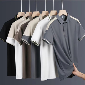 T-shirts polo décontractés pour hommes, chemises de sport respirantes à manches courtes de grande taille, polos en coton et polyester de haute qualité, vente en gros - Product Image 1