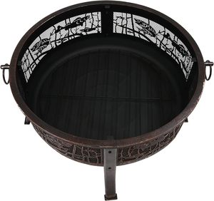 Modern Indian Made Copper <b>Fire</b> <b>Pit</b> with Natural Gas <b>Portable</b> Design up to 9999 BTU Heating for Outdoor Social Events & Camping - Product Image 3