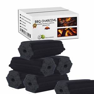 Compradores de carbón negro hexagonal en Europa Parrilla de barbacoa al aire libre Briquetas de cáscara de coco natural Producto DE EXPORTACIÓN DE Indonesia Ceniza blanca - Product Image 3