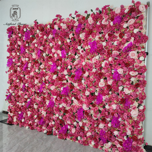 DKB ดอกไม้ประดิษฐ์ติดผนัง5D ใหม่8ftx8ft ตกแต่งงานแต่งงานฉากหลัง3D กุหลาบไฮเดรนเยีย Phalaenopsis กล้วยไม้ออกงานปาร์ตี้ - Product Image 4