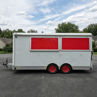 Remorque alimentaire mobile entièrement équipée et personnalisée, remorque de concession BBQ, chariot alimentaire pour café, hot-dogs, glaces, camion alimentaire mobile