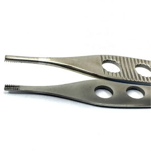 Pinzas de tejido de etiqueta privada OEM marrón Adson, 115mm/120mm/150mm, 7x7 dientes, herramienta quirúrgica de acero inoxidable con certificación CE - Product Image 4