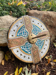 Objetivo Medieval Escudo Escocés Objetivo Escocés Escudo Decorativo PARA EL Hogar y La Oficina con Armadura de Cuero Escudo Redondo Regalo - Product Image 2