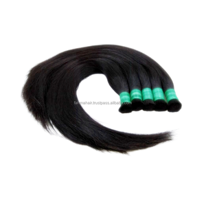 Cheveux humains indonésiens naturels originaux, paquets de cheveux bruts droits en vrac, à cuticule alignée, sans emmêlement - Product Image 5