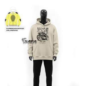 Sudadera con Capucha para Motociclista, Forrada con Kevlar, Unisex, con Bolsillos y Protecciones - Product Image 1