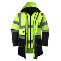 Chaleco Reflectante de Seguridad Vial con Diseño de Letras, Estilo Americano, para Invierno, para Correr, Tráfico, Construcción