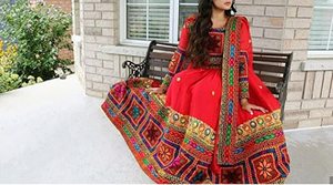 Tradicional afgano hecho a mano Salwar Kameez en blanco Pashtun cultura boda y vestido de compromiso para mujeres - Product Image 5