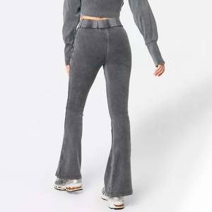 Nouveau automne Vintage lavage à l'acide 2 en 1 lourd hiver sweat à capuche zippé pour femmes 100% coton - Product Image 5