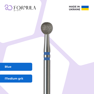 Fraise à ongles professionnelle en diamant, 4,5 mm, grain bleu, pour manucure à sec et soin des cuticules - Product Image 1