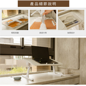 Stockage pour la maison vente eBay vente en gros bureau blanc meilleur portable simple table d'ordinateur portable réglable bureau pliable pour lit - Product Image 4