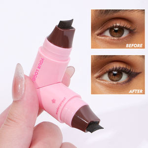 Kustom OEM <span class=keywords><strong>Eyeliner</strong></span> cap mata kanan dan kiri tahan air <span class=keywords><strong>Eyeliner</strong></span> cair coklat alami tahan lama Putar baru - Product Image 1