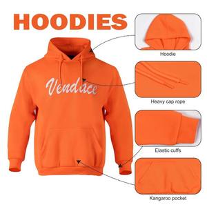 Sweat-shirt à capuche en polaire polyester ignifuge de haute qualité 280 GSM, respirant, taille XL, avec poche, imprimé uni, tissé - Product Image 2