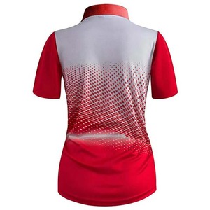 Top Trending superventas Blanco/rojo Polo camisetas para mujer Casual al aire libre moda personalizada Logo Polo camisetas para la venta - Product Image 6