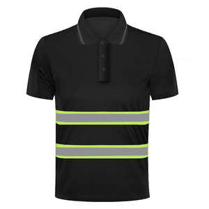 Camiseta de Manga Corta de Alta Visibilidad, Personaliza Tu Diseño en una Camiseta Polo de Seguridad con Franjas Reflectantes, Ropa de Trabajo de Alta Visibilidad para la Construcción - Product Image 5