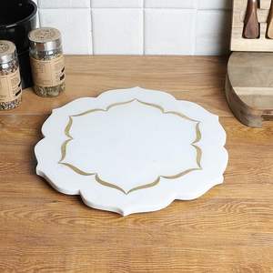 Vaisselle à prix abordable, résistante à la chaleur, de haute qualité, en marbre, plat, plateau pour la décoration de la maison et des restaurants - Product Image 4