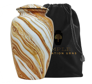 Urna Funeraria de Mármol Hecha a Mano para Adultos, Estilo Europeo/Americano, Ecológica, Diseño Personalizable, Duradera, 220 Pulgadas Cúbicas - Product Image 3