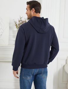 Custom Pullover <b>Hoodie</b> for <b>Men</b> basicscotton blended <b>Fleece</b> Winter <b>Oversized</b> Hooded Sweatshirt Streetwear with Long Sleeve - Product Image 5