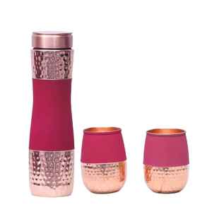 copper bottle <b>set</b> <b>gift</b> <b>set</b> copper bottle with glasses in <b>gift</b> pack - Product Image 1