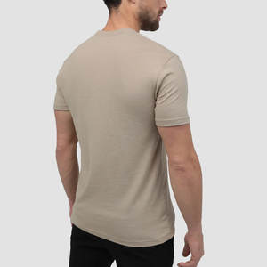 100% algodón cuello redondo Camiseta básica masculina 120GM alta calidad con impresión Digital diseño sólido para hombres - Product Image 2