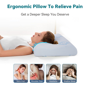 Vague Oreiller Glace Soie Respirant 6D Silicone Mousse Haute Qualité Confortable Ergonomique Cervical Oreiller Lit Dormir Sans Latex - Product Image 3