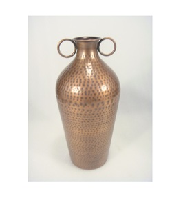 Vase en cuivre martelé mouvement d'arts et d'artisanat Vase en cuivre foncé pour la maison salon décoratif - Product Image 1
