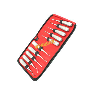 Instrumental Quirúrgico Dental, Juego de 10 Elevadores Curvos para Extracción Dental y Elevación de Raíces, Wenquar - Product Image 5