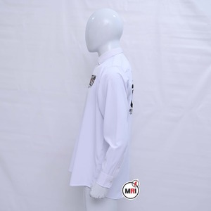 Camisa informal de manga larga de lujo para hombre con estampado de pantalla doble Venta caliente Prendas de algodón con logotipo en la parte delantera y trasera Camisas hechas en fábrica - Product Image 4