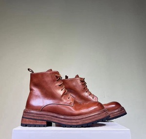 Bottes d'ingénieur en cuir pour hommes et bottes classiques en cuir avec sangle à boucle pour moto et chaussures de style robuste - Product Image 4