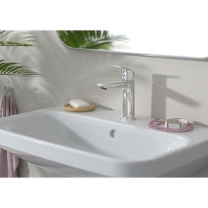 Chrome <b>Single</b>-Lever <b>Basin</b> Mixer <b>Tap</b> for Bath & Toilet Supplies-HG LOGIS Without Waste Fitting - Product Image 3