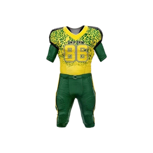 Comodo Tamaño adulto Uniforme de fútbol americano Manga corta Personalizable Transpirable con MOQ bajo Precio de fábrica para entrenamiento de equipos - Product Image 1