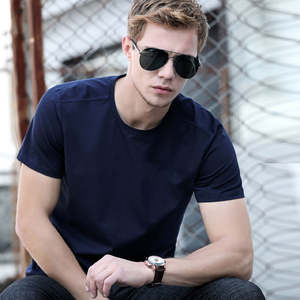 เสื้อยืดแขนยาวผู้ชายขายส่ง ผ้าซาตินคอตตอน 100% รับทำโลโก้ เป็นมิตรกับสิ่งแวดล้อม เสื้อยืดแบบยูนิเซ็กซ์ - Product Image 2