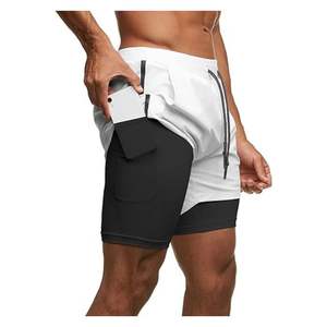 Pantalones cortos transpirables de doble capa para hombre, transpirables, ecológicos, de secado rápido, para verano - Product Image 1