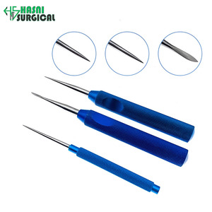 Juego de 3 Instrumentos Quirúrgicos Manuales de Acero Inoxidable con Punta Recta y Curva, Certificados por la CE - Product Image 2