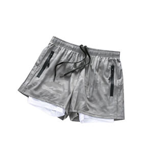 Custom Logo Men's Gym <b>Shorts</b> 2-in-1 Summer Breathable Lining Sports Wear Vintage Style Hot <b>Shorts</b> with <b>Elastic</b> <b>Waist</b> <b>Plus</b> <b>Size</b> - Product Image 4