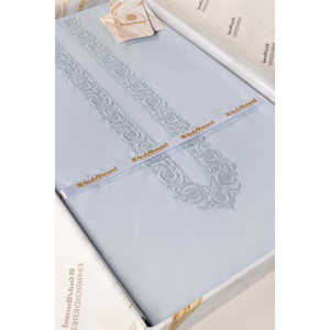 Unstitched <b>Blue</b> Cotton Fabric with Embroidery for <b>Men's</b> <b>Shirt</b> Sets - Product Image 2