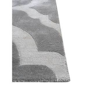 Tapis en laine et viscose à motifs géométriques gris et noir, tuftés à la main, pour usage domestique - Top-7096 - Product Image 4