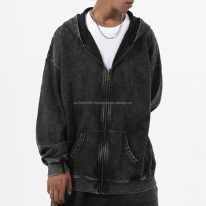 Sudaderas con capucha con cremallera completa para hombre de nuevo diseño para uso informal Ropa de invierno transpirable completamente personalizada Sudaderas con capucha con cremallera para hombre cálidas - Product Image 1